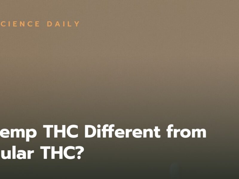 Is Hemp THC Different from Regular THC?